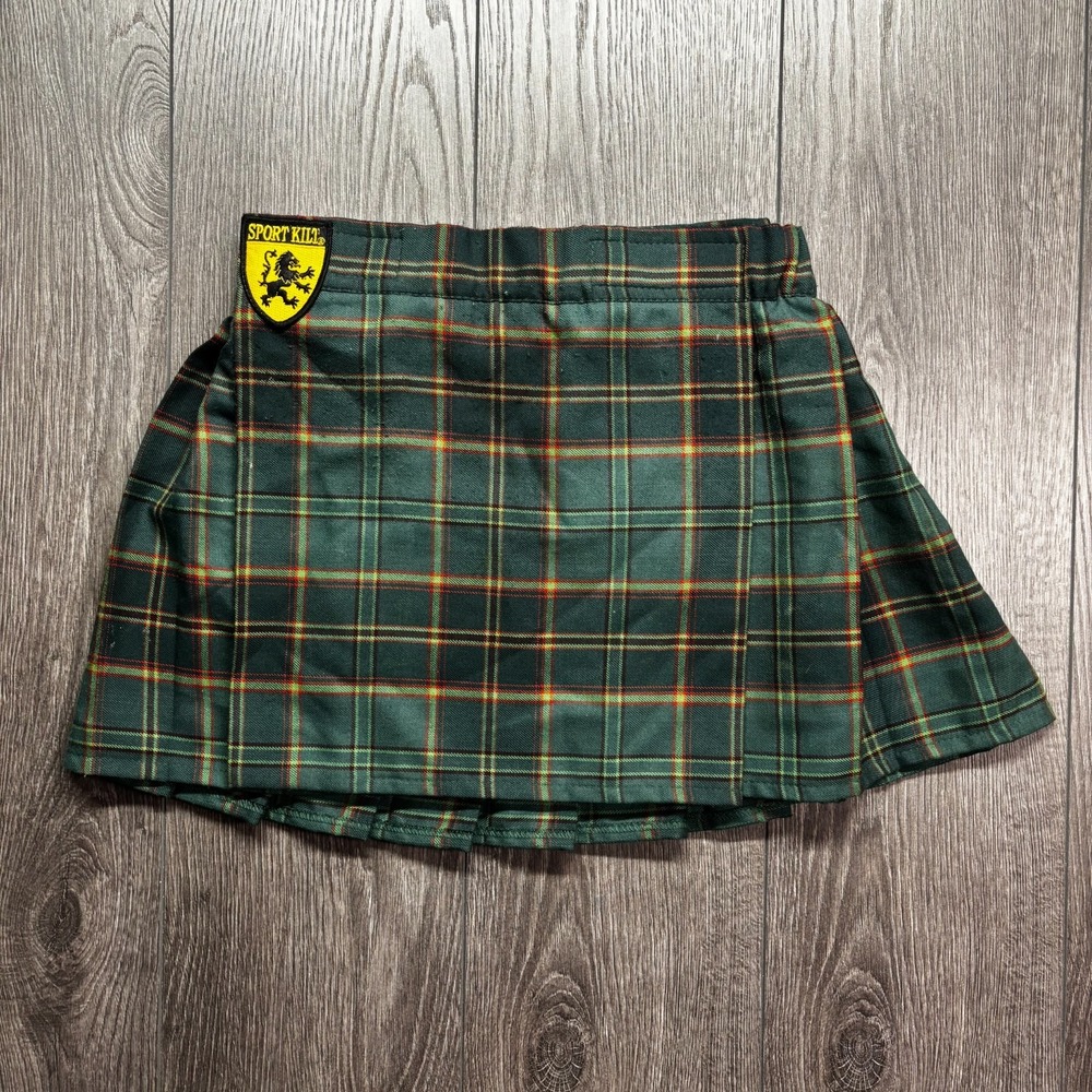 Sport-Kilt Green Plaid Mini Skirt